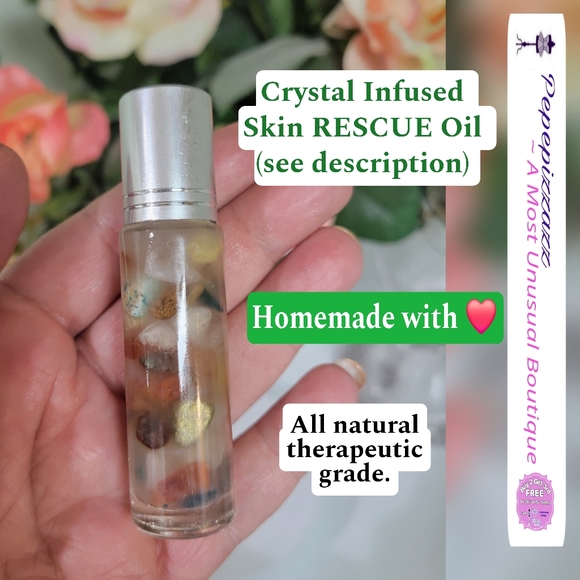 CRYSTAL INFUSED SKIN RESCUE ESSENTIAL OIL. HOMEMADE HEALTH GRADE MATERIALS 👀 - Picture 1 of 10